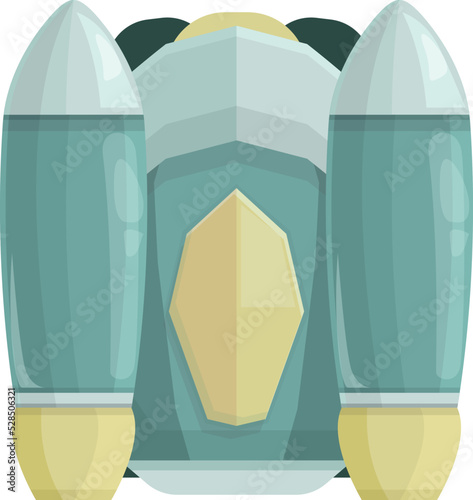 Action jetpack icon cartoon vector. Rocket boost. Business career