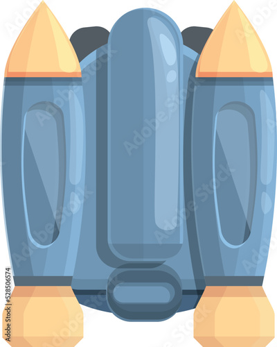 Professional jetpack icon cartoon vector. Boost jet. Action launch