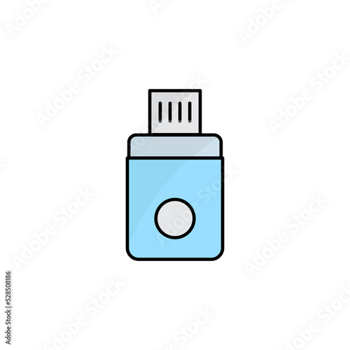 USB Flashdisk icon. Icon related to electronic, technology. Lineal color icon style, colored. Simple design editable