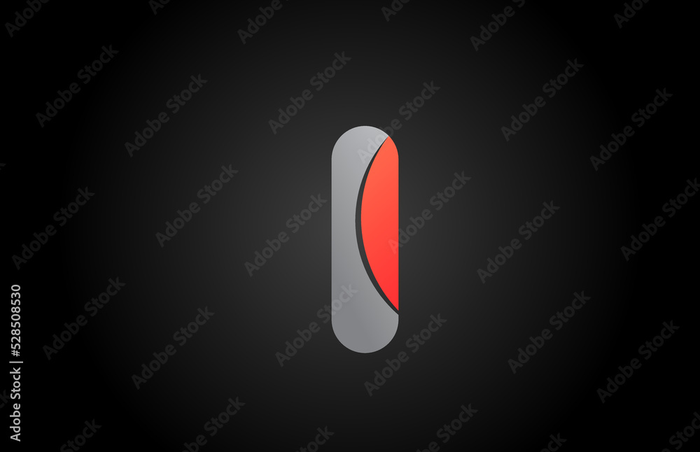 orange grey I alphabet letter logo icon design with gradient color. Creative template for business and company orange grey I alphabet letter logo icon design with gradient color. Creative template for business and company