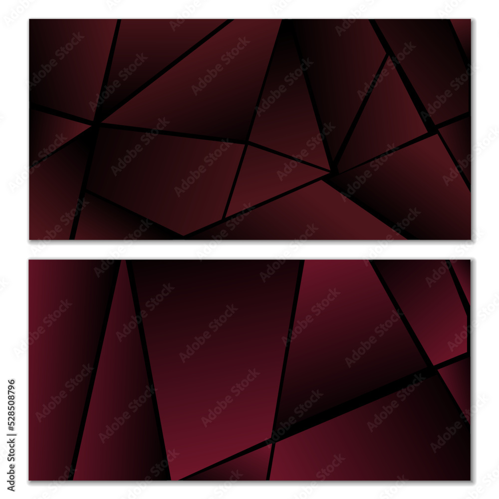 Abstract polygonal pattern. Set of two dark gradient polygonal backgrounds. Background design, cover, postcard, banner, wallpaper Abstract polygonal pattern. Set of two dark gradient polygonal backgrounds. Background design, cover, postcard, banner, wallpaper