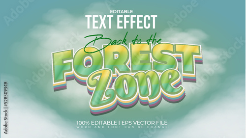 forest zone text effect style photo