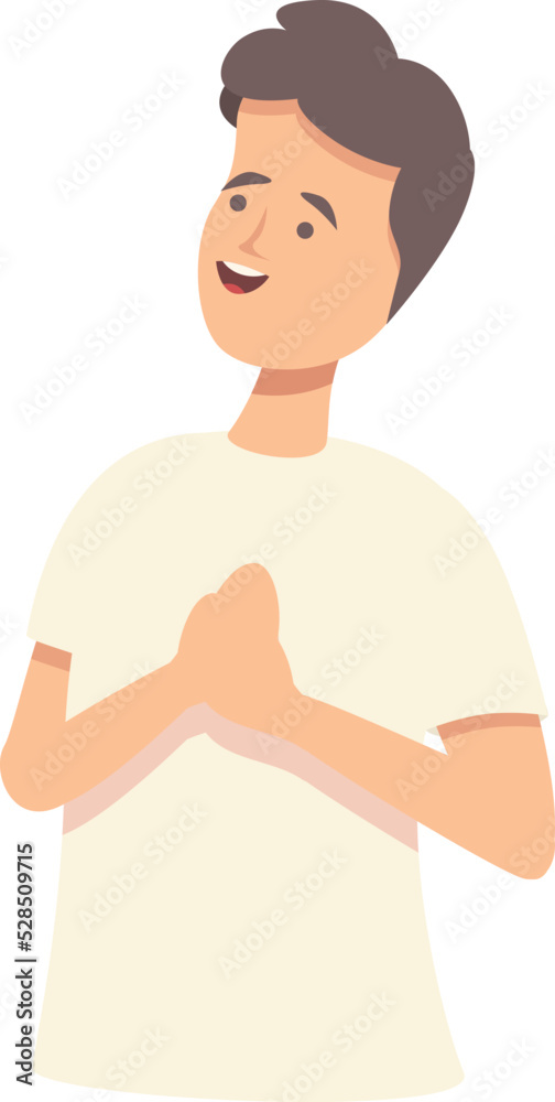 Positive man icon cartoon vector. Happy person. Fast thinking Positive man icon cartoon vector. Happy person. Fast thinking