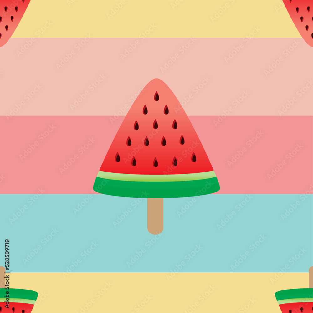 Seamless tartan plaid pattern in Summer and Watermelon