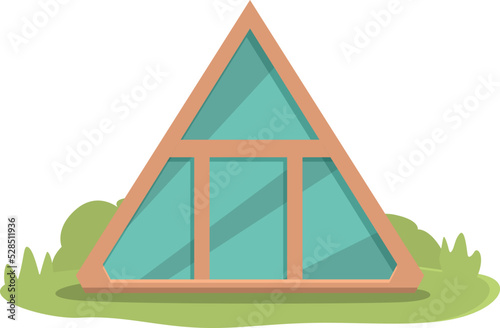Pyramide glamping icon cartoon vector. Tent camping. Luxury nature