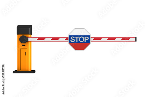 closed automatic barrier on...