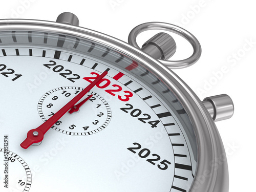 2023 year calendar on stopw...