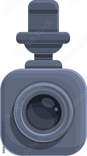 Button dashcam icon cartoon vector. Video recorder. Dvr device