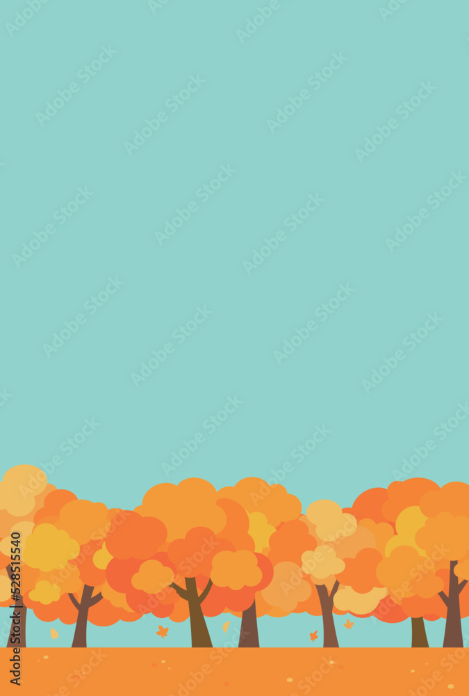 Naklejka premium 背景イラスト_秋の背景
