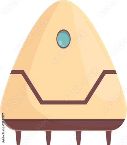 Space rocket icon cartoon vector. Planet base. Alien colonization