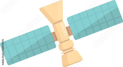Space satellite icon cartoon vector. Planet future. Galaxy colony