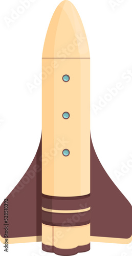 Rocket space icon cartoon vector. Base planet. Future mars