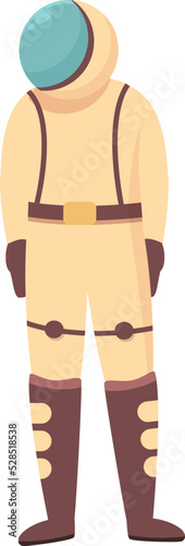 Astronaut icon cartoon vector. Future base. Space colonization