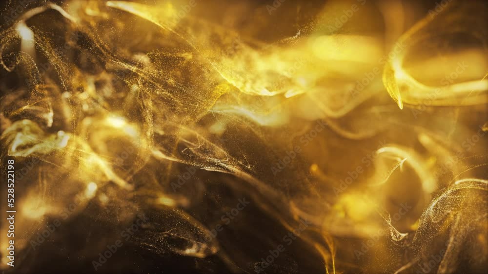 Gold Shiny Fluid Particles Background Loop