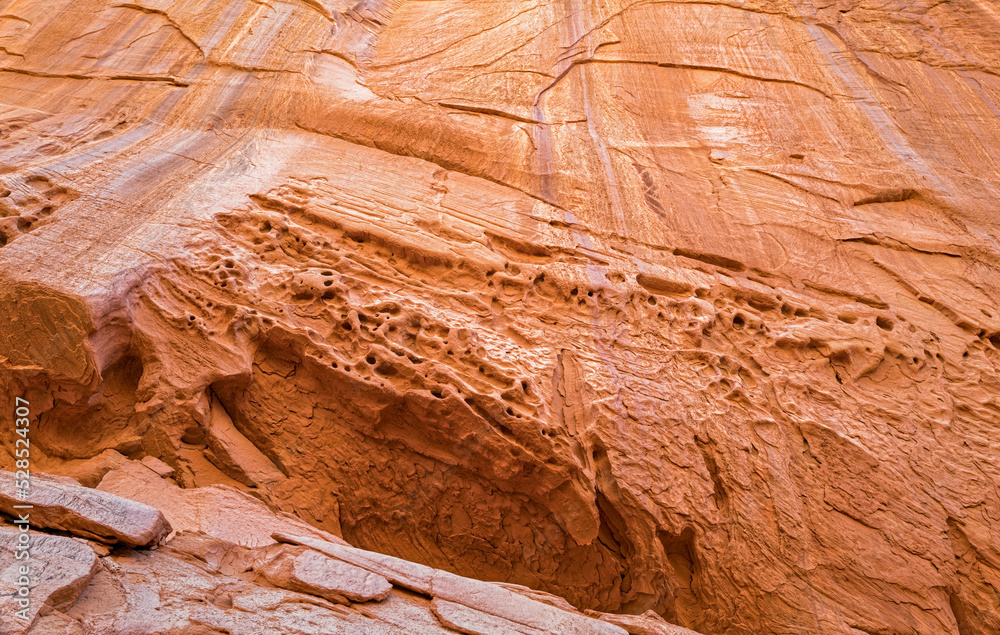 weathering of a canyon wall in the Grand StaircaseEscalante
