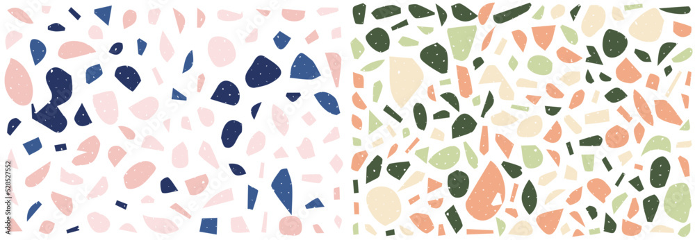 Set of Terrazzo Floor Texture. Classic italian floor composed of ...