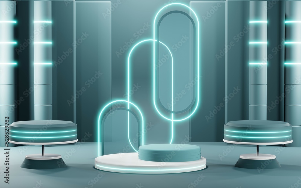 3D rendering of blank product background for cream cosmetics Modern blue pastel podium background 3D rendering of blank product background for cream cosmetics Modern blue pastel podium background
