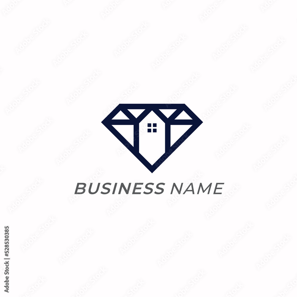 design logo creative home and diamond design logo creative home and diamond