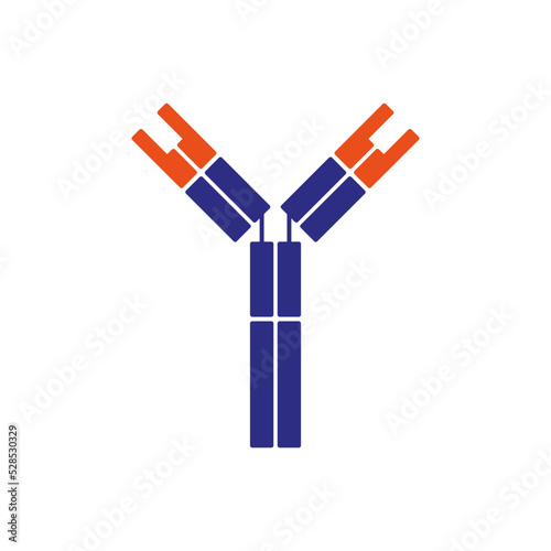 Illustration of antibody with epitope binding site