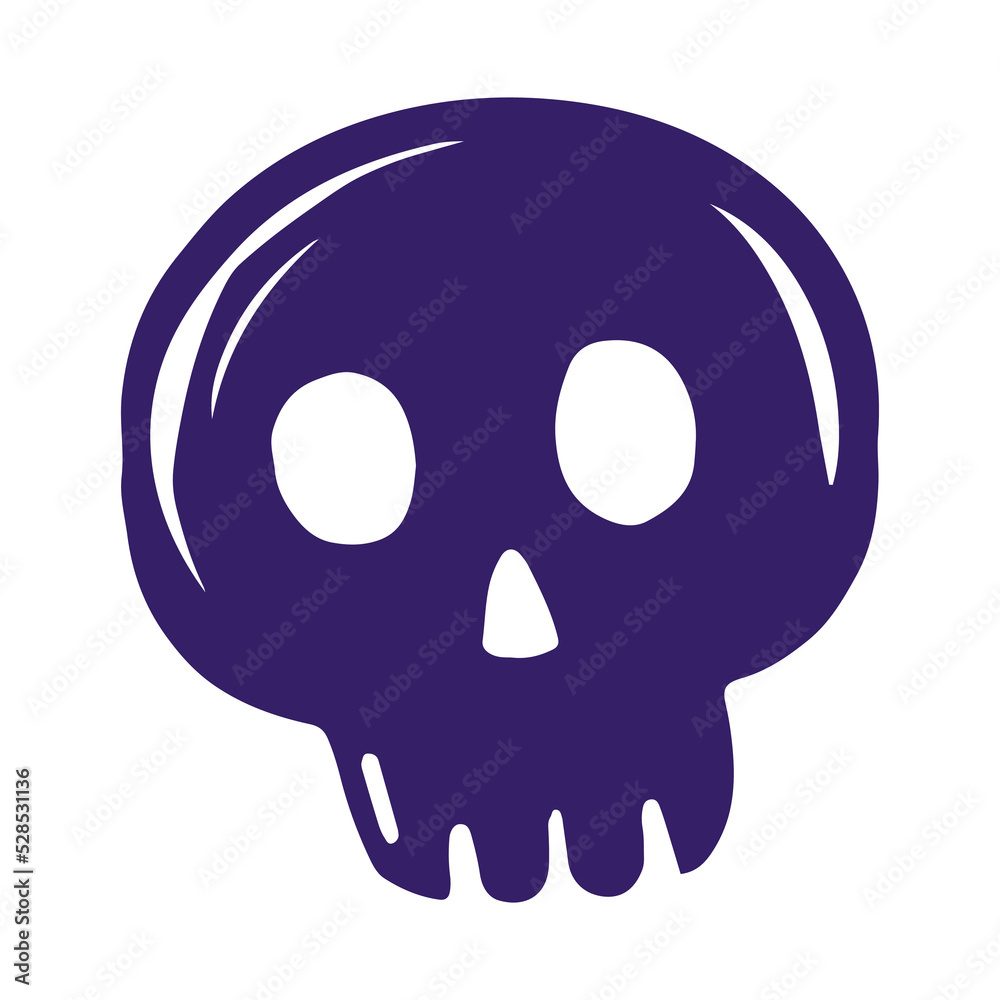 Vector doodle sketch of Halloween skull. Doodle vector decorative element skull Vector doodle sketch of Halloween skull. Doodle vector decorative element skull