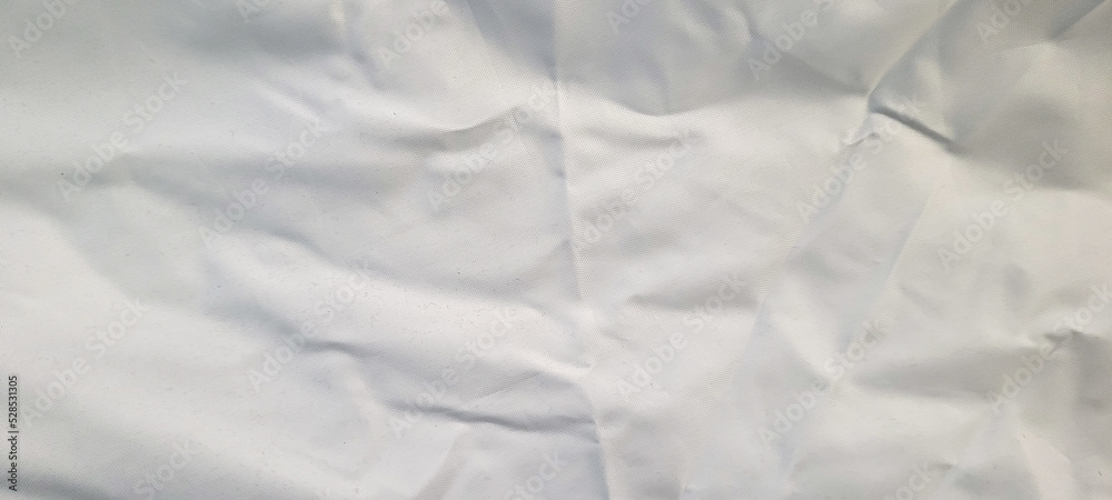 plain crumpled white fabric without folded marks