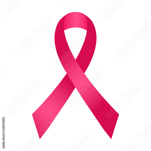 Pink breast cancer company ribbon.