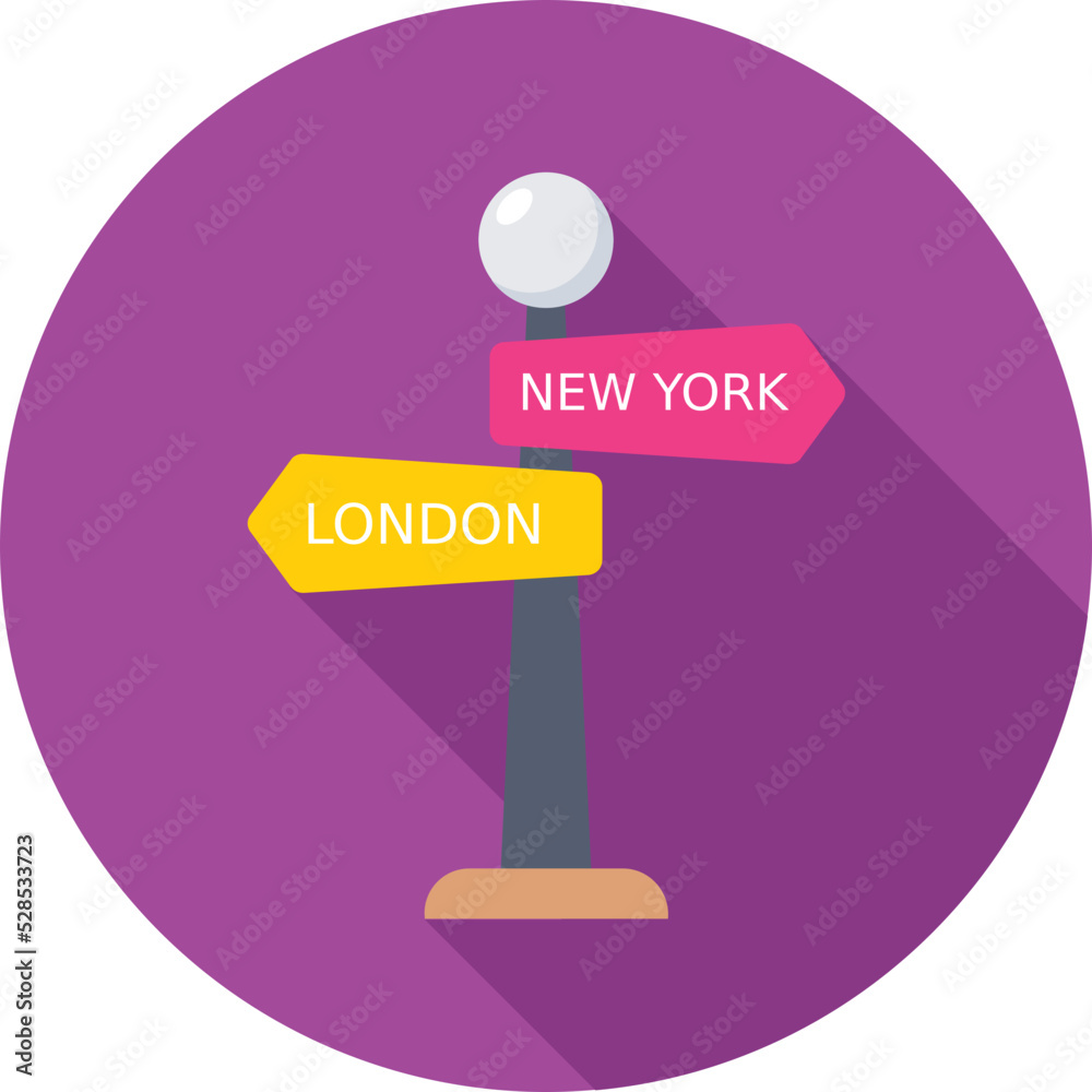 Signpost Vector Icon Signpost Vector Icon