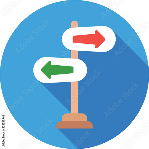 Signpost Vector Icon