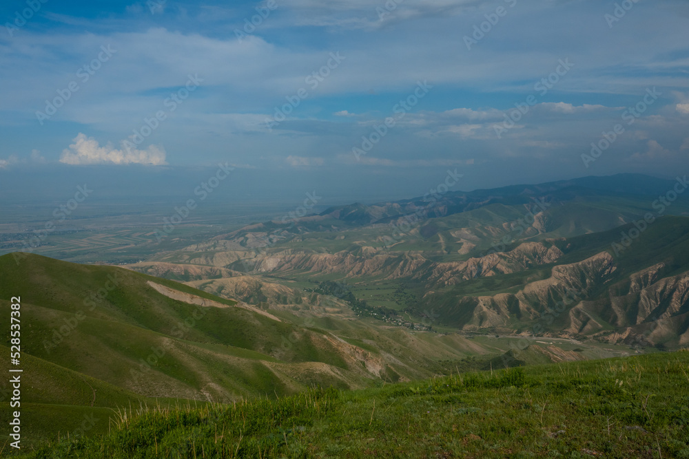 Mountain range in spring