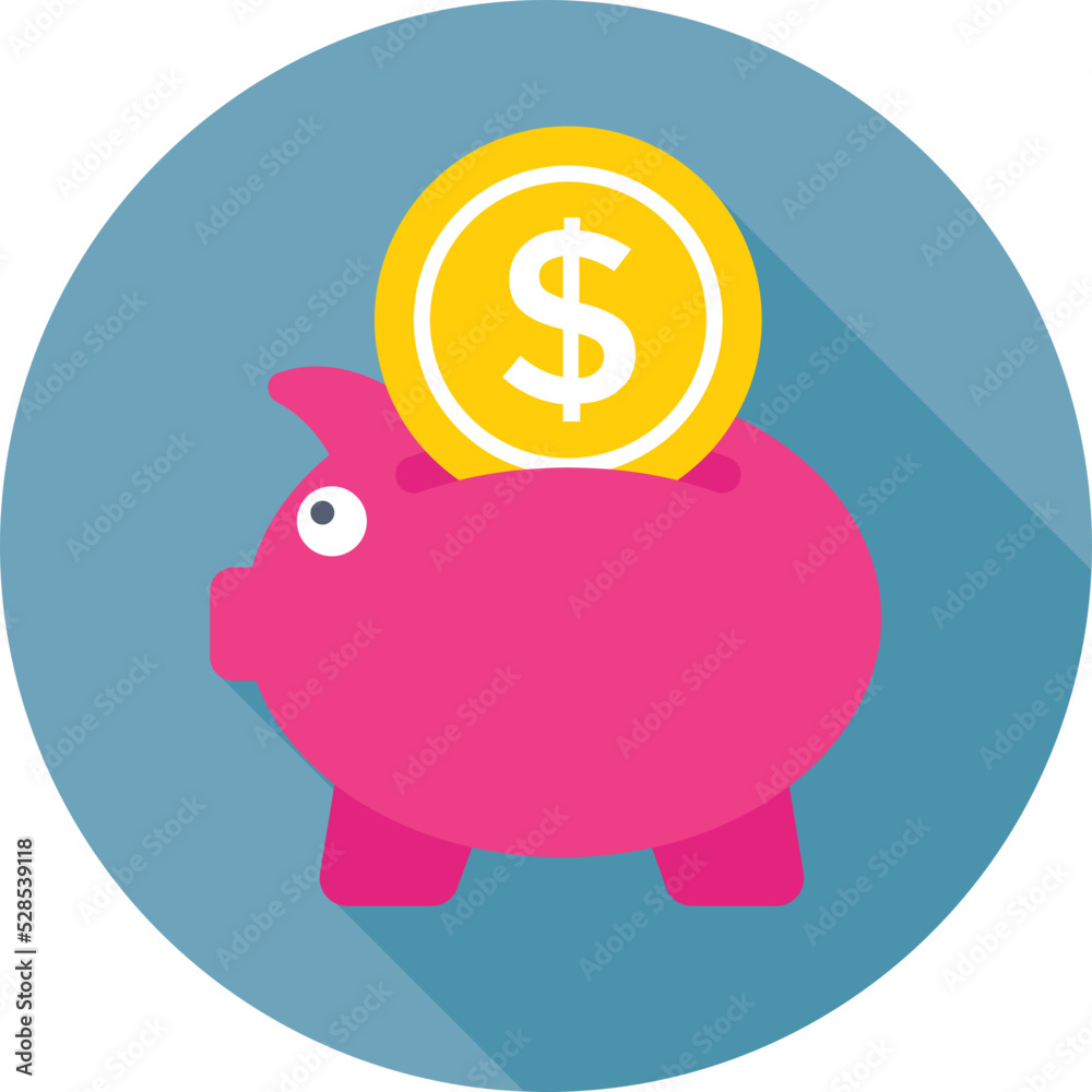 Piggy Bank Vector Icon Piggy Bank Vector Icon