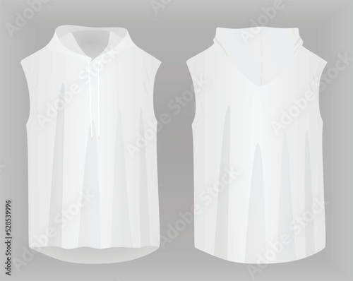 White hoodie top tank. vector illustration