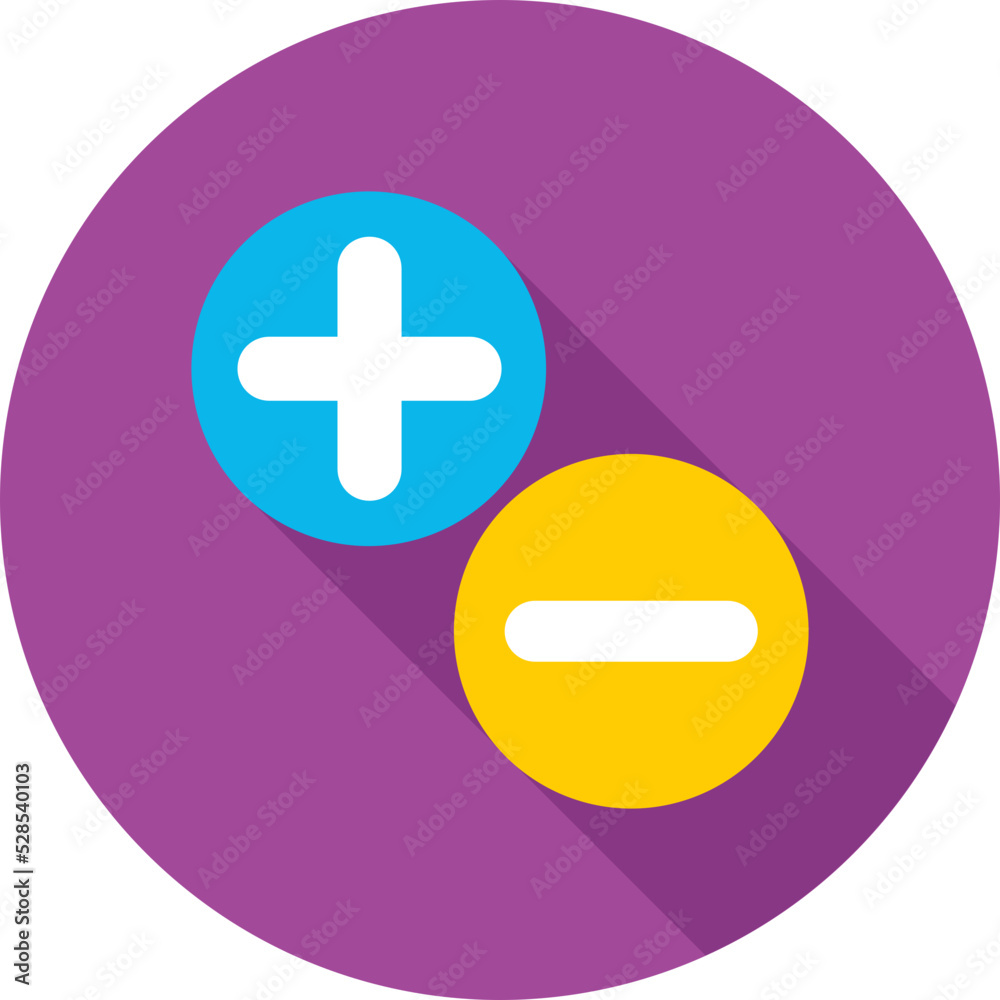 Fototapeta premium Minus Plus Vector Icon 