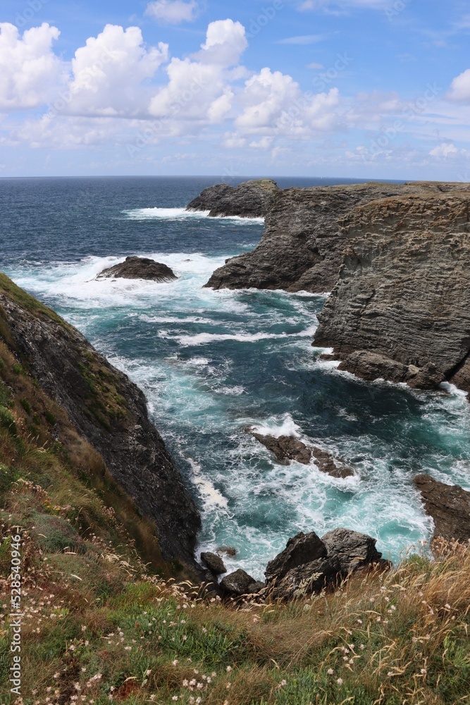 cliffs of Belle Ile in France 