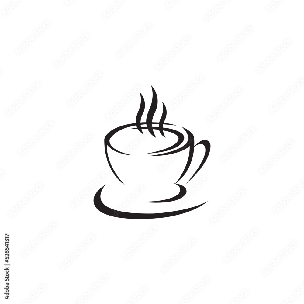 Fototapeta premium a cup of coffee icon logo vector design template