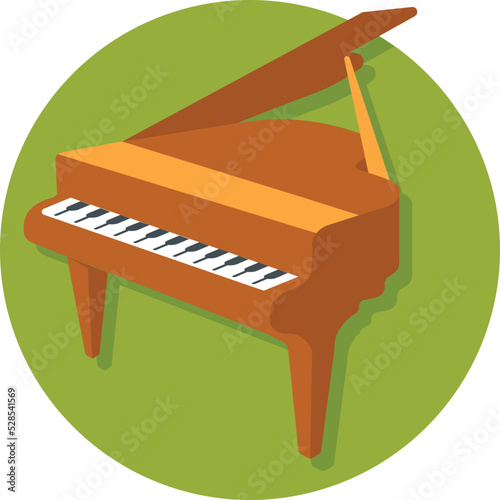 Piano Vector Icon 