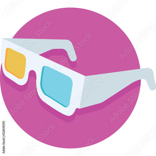 3D Glasses Vector Icon