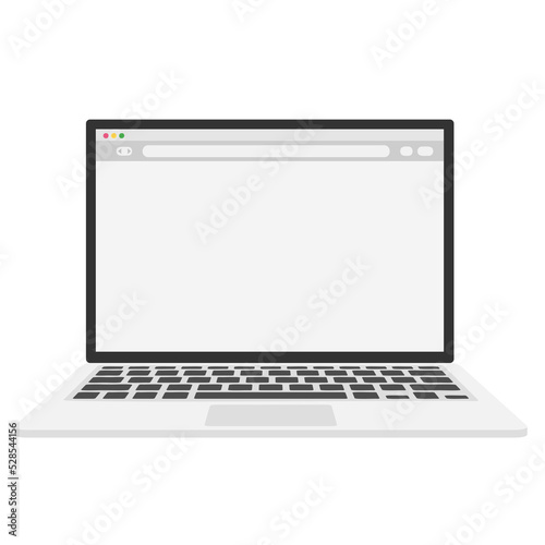 Wallpaper Mural Laptop with blank Browser page Torontodigital.ca