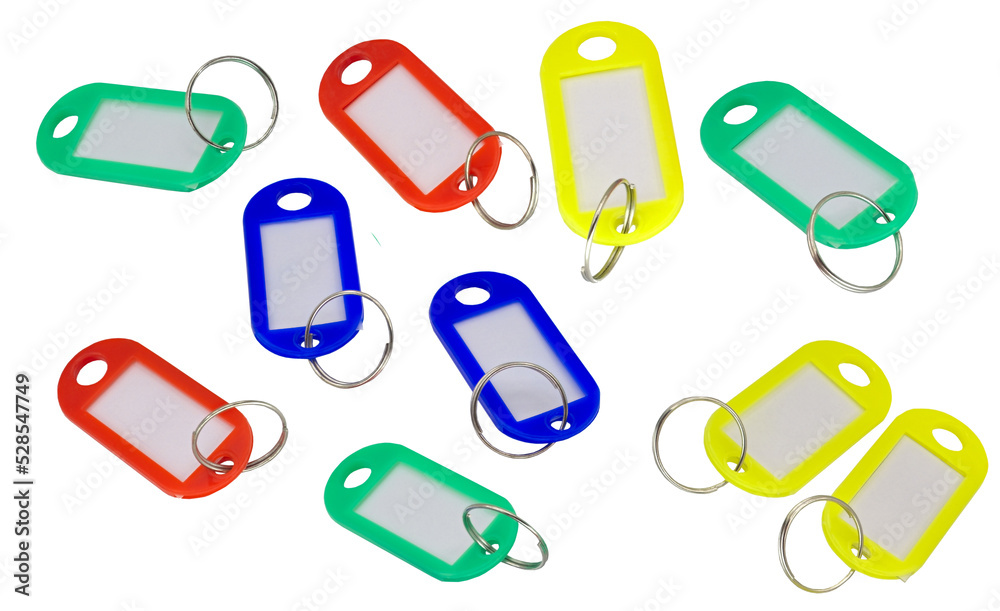 Coloured Key Tags with a paper insert