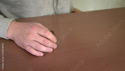 Man holding painkiller pills hand pouring capsules from mars battle or pack taking medicine, old elderly grandfather health care, pharmacy and treatment concept. Young man uses synthetic drugs 4k