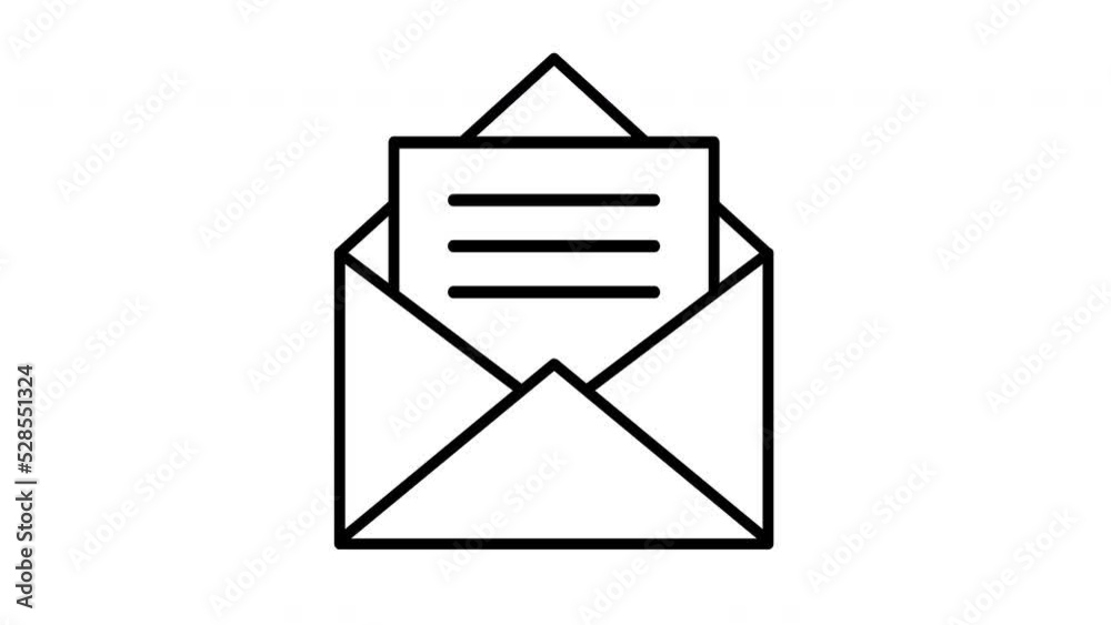 Envelope icon, Mail icon vector. line icon animation. Envelope icon, Mail icon vector. line icon animation.