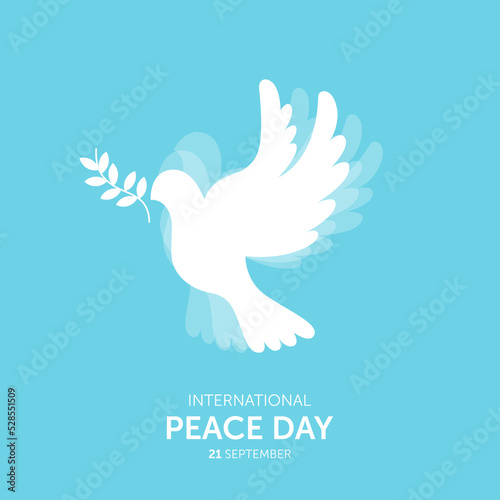 21 september international world peace day concept design vector illustration photo