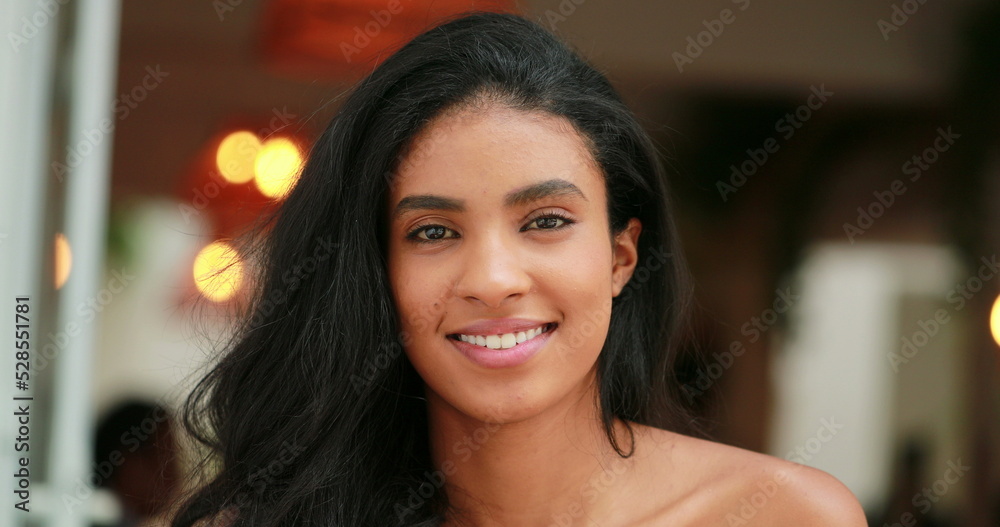 Beautiful young african mixed race woman smiling Beautiful young african mixed race woman smiling