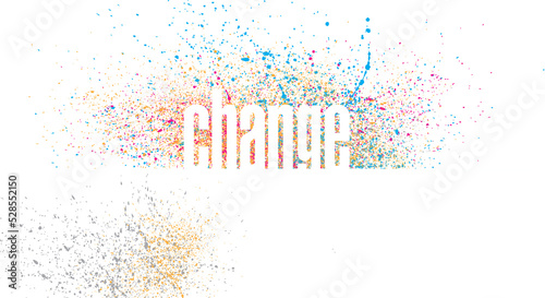 Change word graphic splatter background