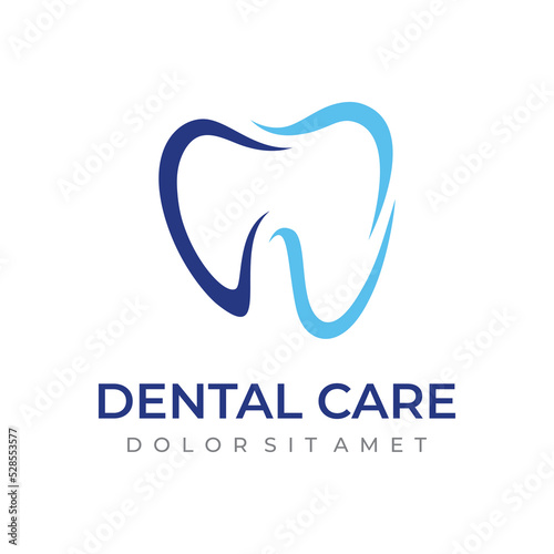 Abstract dental logo template design. Dental health, dental care and dental clinic. Logo for health, dentist and clinic.