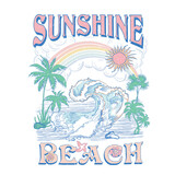 sunshine beach, summer beach sunshine vector print design artwork, take me to the sunshine, Beach Paradise Print T-shirt Graphics Design, typography slogan on palm trees background for summer fashion 