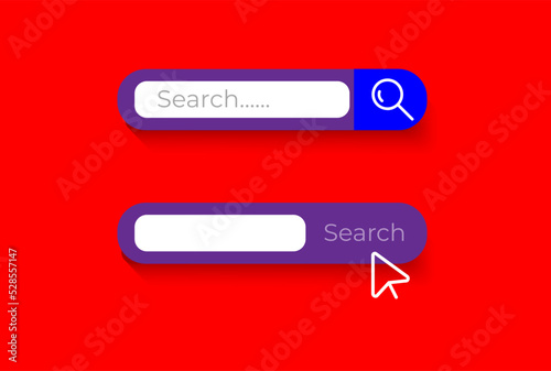 Web search bars set. Search bar, search boxes collection.
