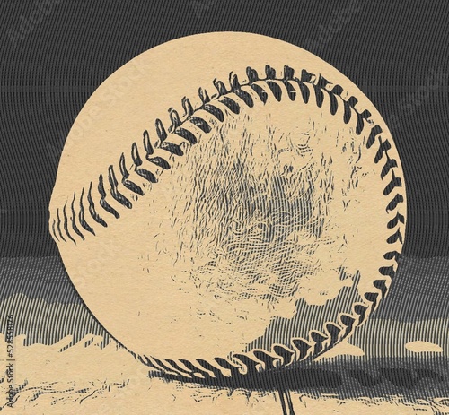 Wallpaper Mural baseball glove with ball on vintage back  ground Torontodigital.ca