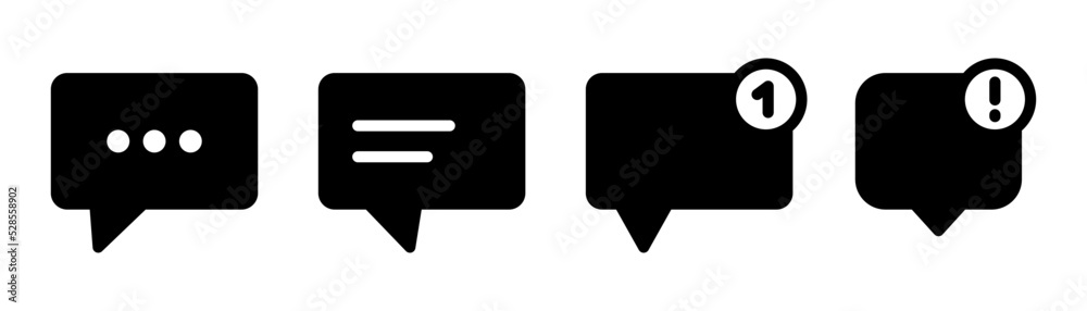 Message notification icon. Glyph popup symbol. Message pop up. Glyph notification symbol. Solid chat sign. Conversation symbol. Stock vector illustration. Message notification icon. Glyph popup symbol. Message pop up. Glyph notification symbol. Solid chat sign. Conversation symbol. Stock vector illustration.