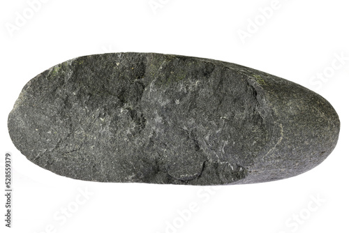 basalt from the Baltic Sea coast in Waabs, Germany isolated on white background © Björn Wylezich