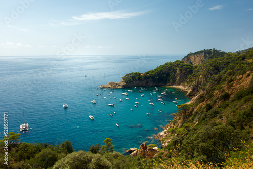 Fotografiet View of the Costa Brava in Spain near Tossa de Mar.